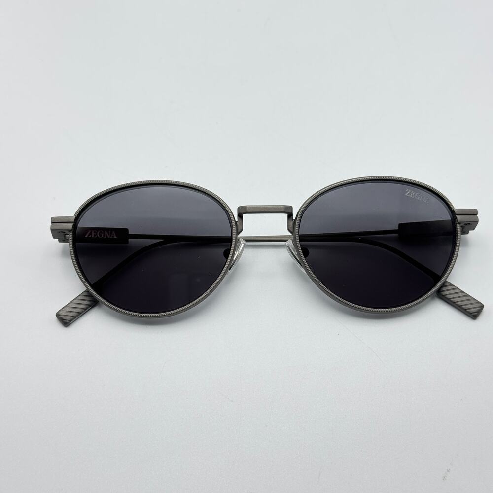 Ermenegildo Zegna Sunglasses EZ0287 09A Matte Gunmetal Frame Gray Lens 52mm